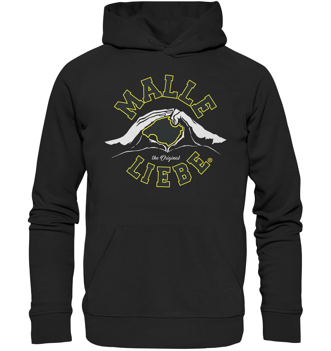 MalleLiebe® Grau-Gelb - Organic Basic Hoodie