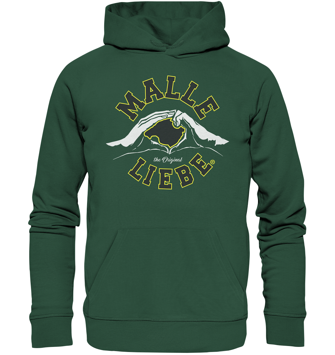 MalleLiebe® Grau-Gelb - Organic Basic Hoodie