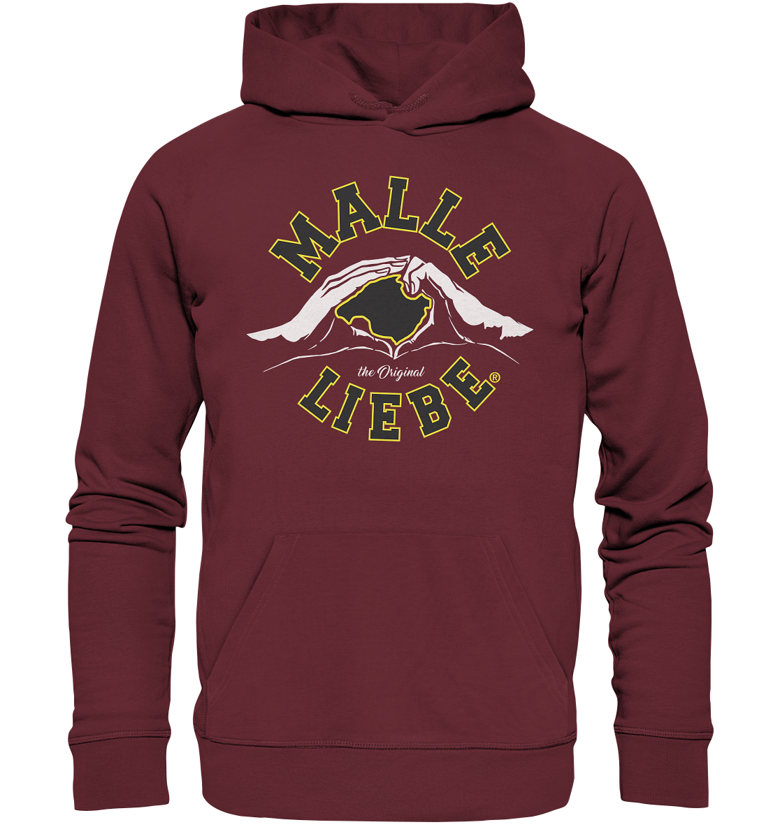MalleLiebe® Grau-Gelb - Organic Basic Hoodie